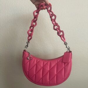 Coach Mira shoulder bag with pillow quilting and heart strap